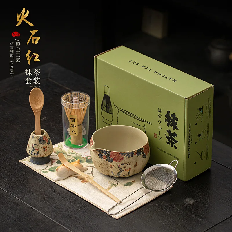 Dish Brush Bamboo - 2-8PCS Japanese Flint red Matcha Making