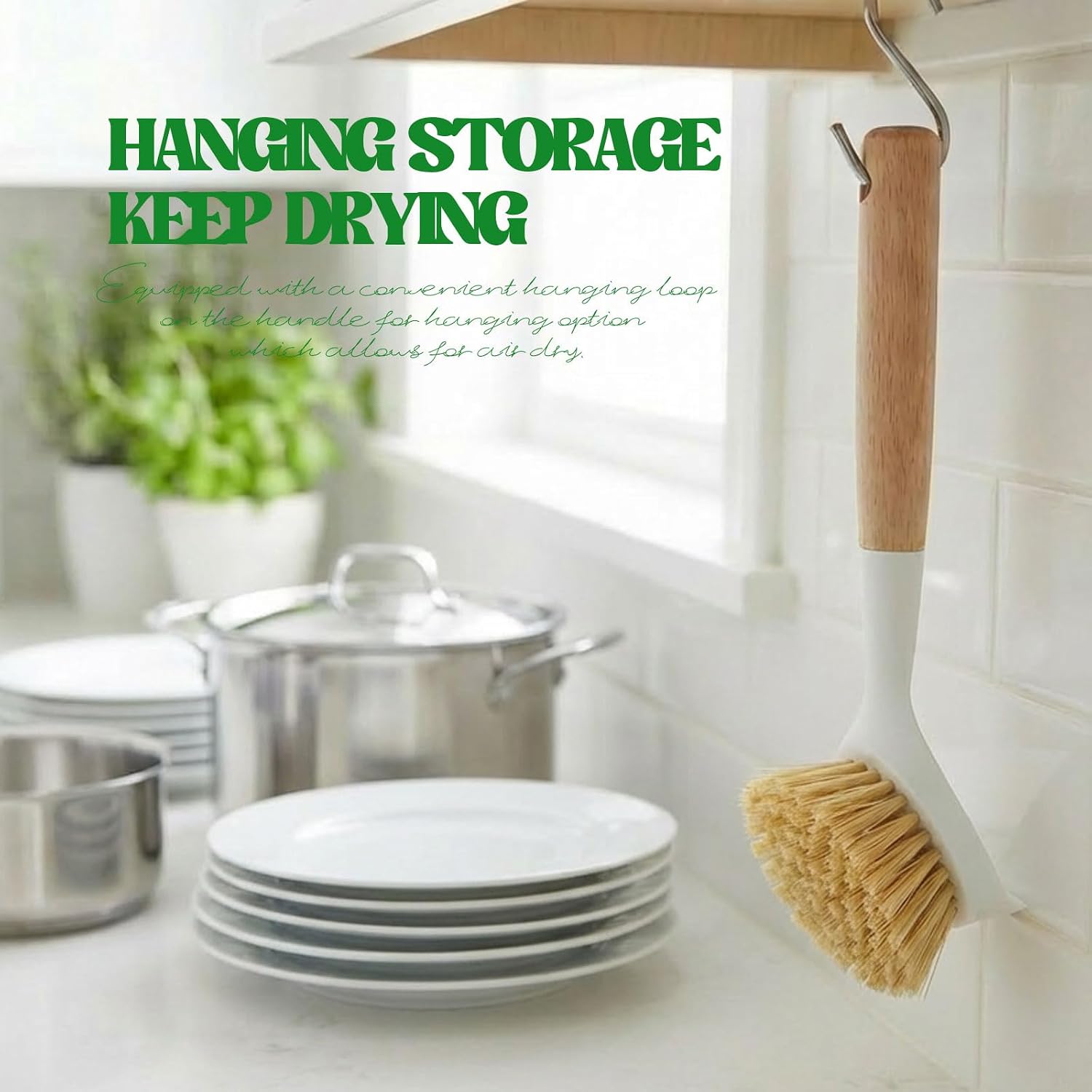 6Pcs Bamboo Dish Brush & Spong - Dish Brush Bamboo review and price