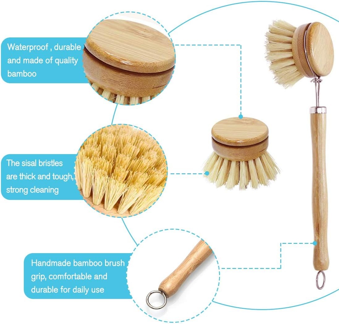 Bamboo Dish Scrub Brushes, Kit - Dish Brush Bamboo review and price