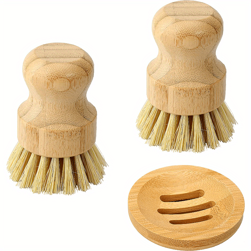 1 Set Bamboo Dish Scrub Brush  - Dish Brush Bamboo review and price