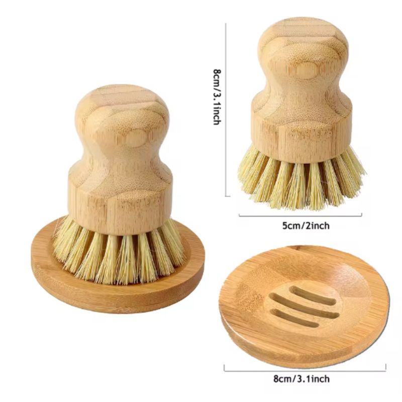 1 Set Bamboo Dish Scrub Brush  - Dish Brush Bamboo review and price