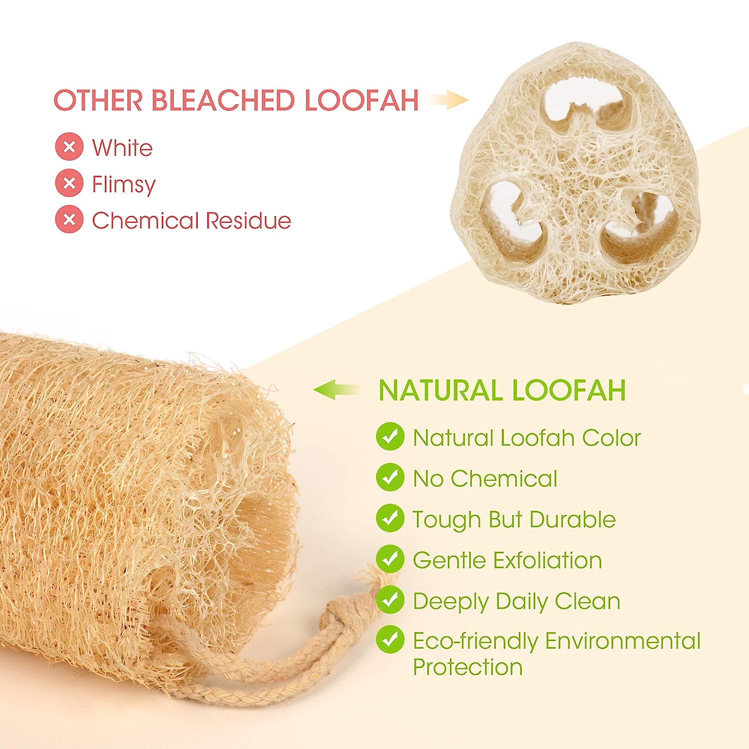 3pcs Full Loofah Natural Exfol - Dish Brush Bamboo review and price